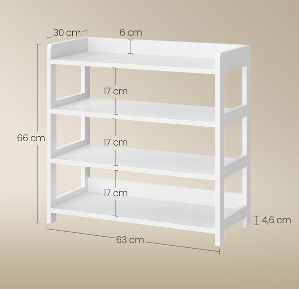 SONGMICS Botník Vasagle Qiesy 63 cm bílý
