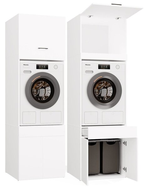 TP Living Koupelnová skříňka na pračku s nástavcem POLA TWIN 1S Z 64 cm bílá