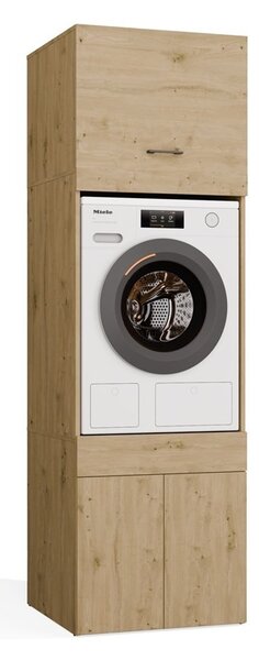 TP Living Koupelnová skříňka na pračku s nástavcem POLA TWIN 1S Z 64 cm dub Artisan