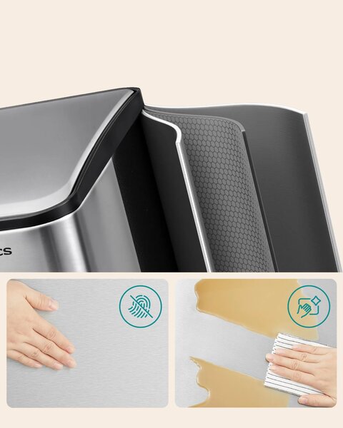 SONGMICS Koš na tříděný odpad Anula 60 L stříbrný