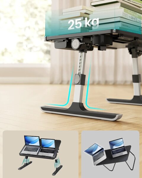 SONGMICS Stojan na notebook Vasagle Ding 56 cm černý