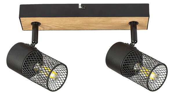 Rabalux bodové svítidlo Metta E14 2x MAX 40W dub 71152