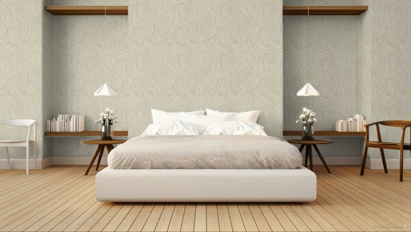 Vliesová tapeta na zeď, béžová, vlnky, TN29070, Terra Nova, Decoprint