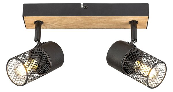 Rabalux bodové svítidlo Metta E14 2x MAX 40W dub 71152