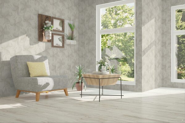 Vliesová tapeta na zeď, béžová, listy, TN29061, Terra Nova, Decoprint