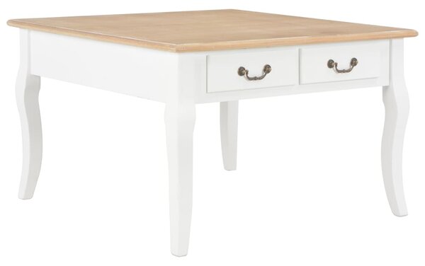 Konferenční stolek bílý 80 x 80 x 50 cm dřevo