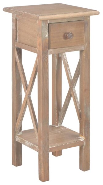 Odkládací stolek hnědý 27 x 27 x 65,5 cm dřevo