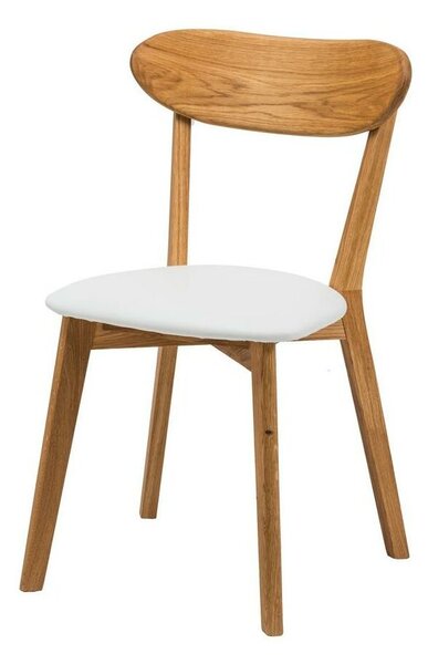 Dubová olejovaná polstrovaná židle Isku - černá koženka