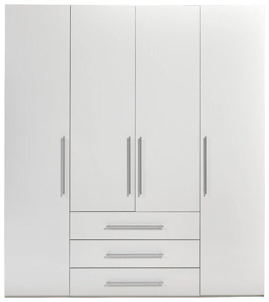 ŠATNÍ SKŘÍŇ S OTOČNÝMI DVEŘMI, bílá, vysoce lesklá bílá, 196/219/59 cm Xora
