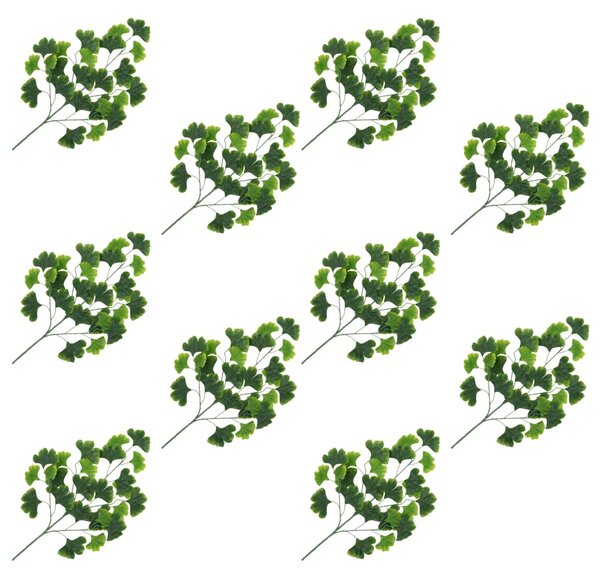 Umělé listy ginko biloba 10 ks zelené 65 cm