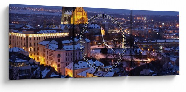 Obraz - Katedrála sv. Petra a Pavla, Brno, Česká Republika (s hodinami) (90x30 cm)