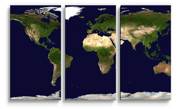 Sablio Obraz - 3-dílný Fotka z družice - 120x80 cm