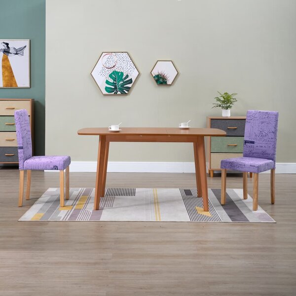 Jídelní židle 2 ks fialové textil