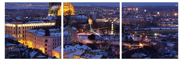 Obraz - Katedrála sv. Petra a Pavla, Brno, Česká Republika (s hodinami) (90x30 cm)