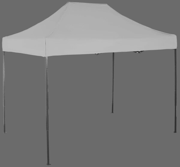 Nůžkový stan 3x2m ocelový, Bez bočních plachet, Šedá / antracitová