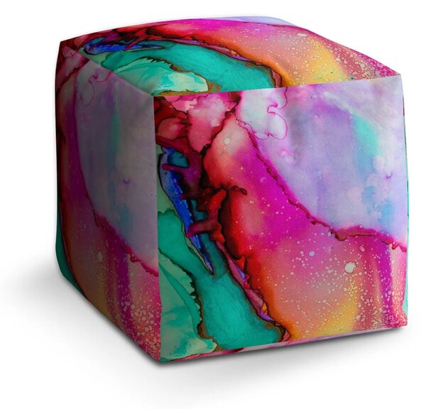 Sablio Taburet Cube Barvičky - 40x40x40 cm