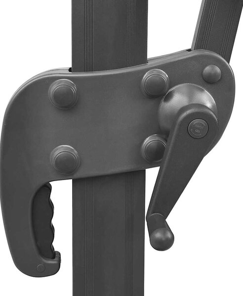 Konzolový zahradní slunečník s dvojitou střechou 300 x 300 cm béžový 312374