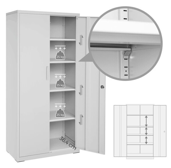 Komoda bílá AUS-E1115 GREY