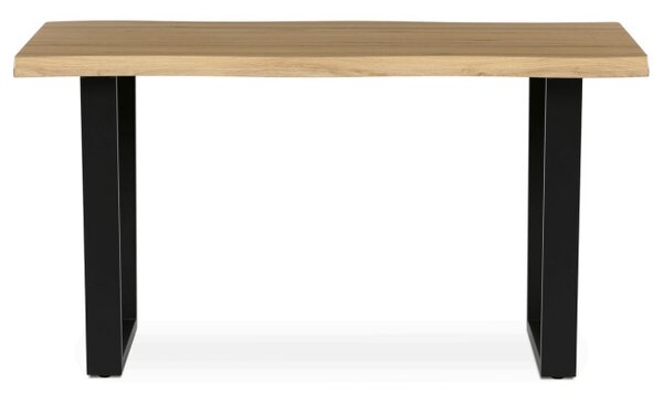 Jídelní stůl 140x80 cm HT-F4214 OAK divoký dub / černý