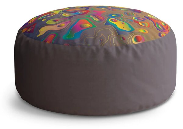 Sablio Taburet Circle Barevné skvrny: 38x48 cm