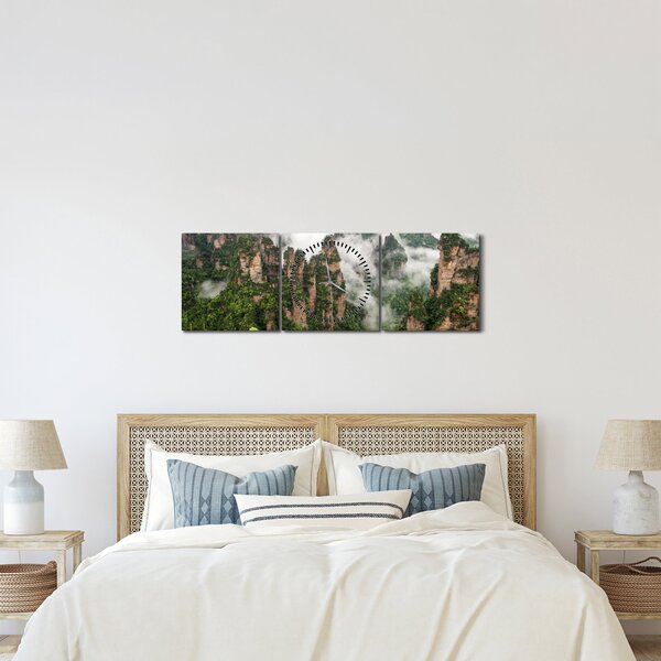 Obraz - Zhangjiajie National Park, Čína (s hodinami) (90x30 cm)