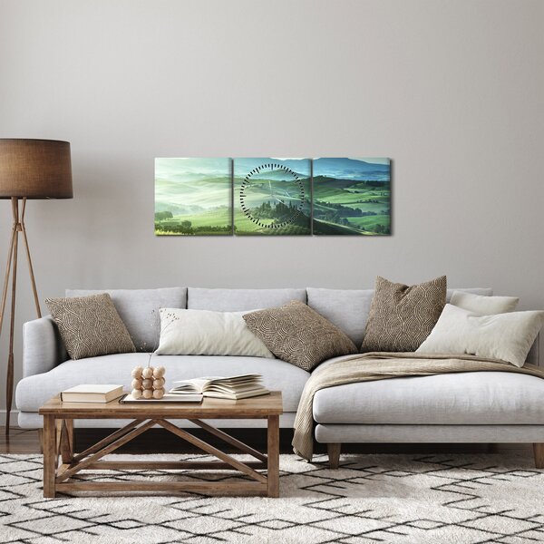 Obraz - Toskánsko, Itálie (s hodinami) (90x30 cm)