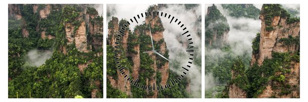 Obraz - Zhangjiajie National Park, Čína (s hodinami) (90x30 cm)