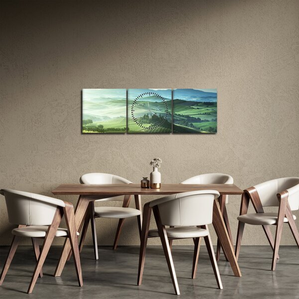 Obraz - Toskánsko, Itálie (s hodinami) (90x30 cm)