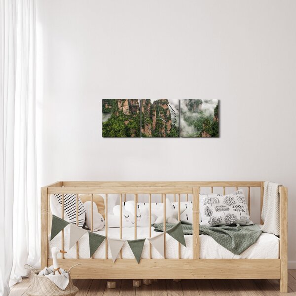Obraz - Zhangjiajie National Park, Čína (s hodinami) (90x30 cm)