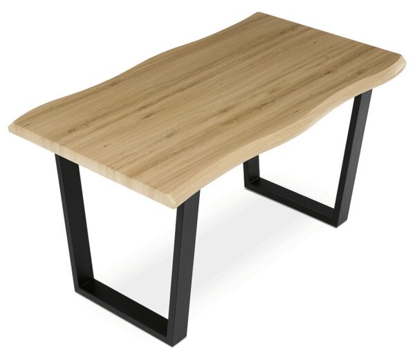 Jídelní stůl 140x80 cm HT-F4214 OAK divoký dub / černý