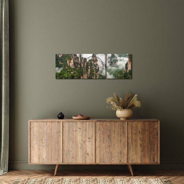 Obraz - Zhangjiajie National Park, Čína (s hodinami) (90x30 cm)