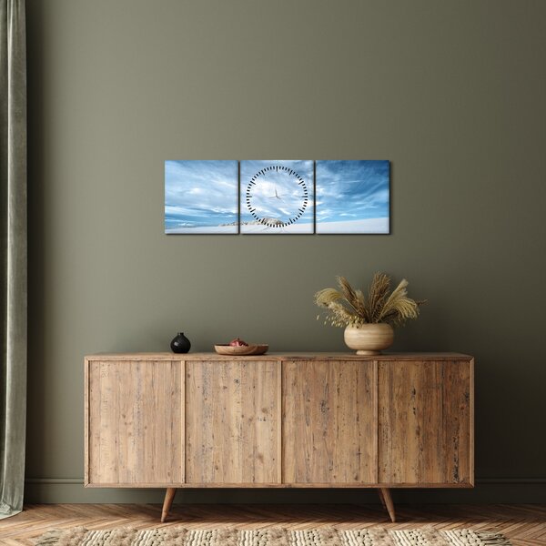 Obraz pole (s hodinami) (90x30 cm)