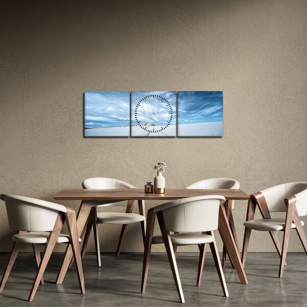 Obraz pole (s hodinami) (90x30 cm)