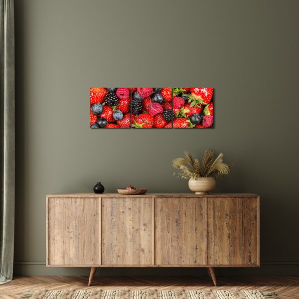 Obraz - Ovocná nálož (s hodinami) (90x30 cm)