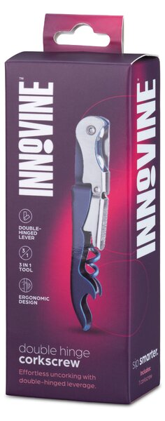 Innovine Vývrtka s dvojitým pantem Innovine, modrá