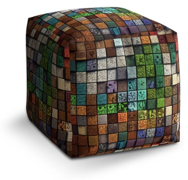 Sablio Taburet Cube Blocks Abstract - 40x40x40 cm