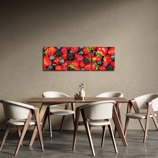 Obraz - Ovocná nálož (s hodinami) (90x30 cm)