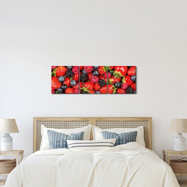 Obraz - Ovocná nálož (s hodinami) (90x30 cm)