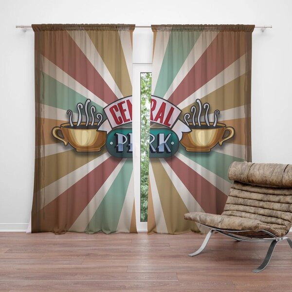 Sablio Závěs Seriál přátelé CENTRAL PERK Abstrakce: 2ks 140x250cm