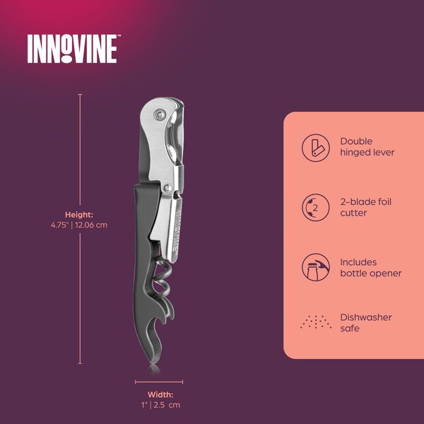 Innovine Vývrtka s dvojitým pantem Innovine, grafitová