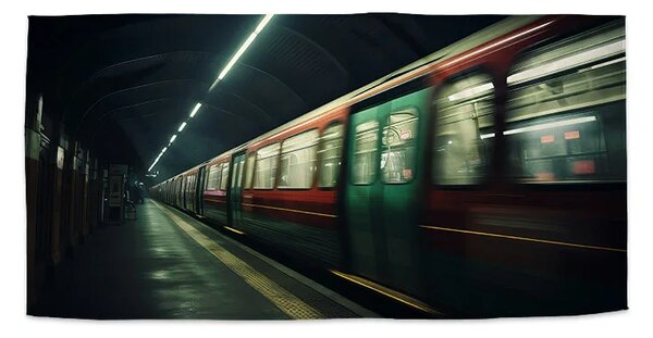 Sablio Ručník Metro v tmavé stanici - 30x50 cm