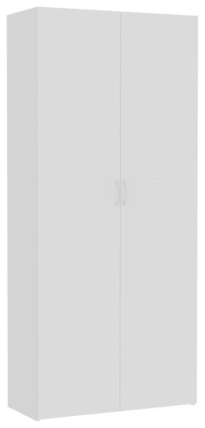 Úložná skříň bílá 80 x 35,5 x 180 cm dřevotříska