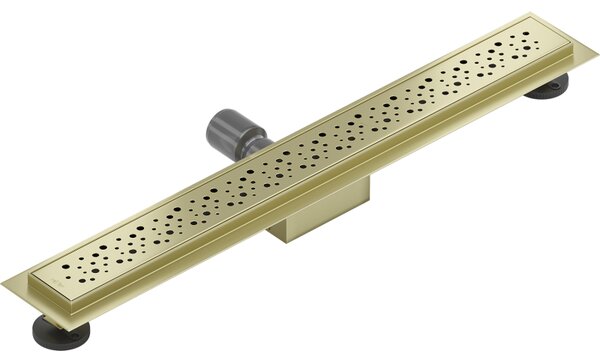 Mexen Flat, lineární podlahový žlab 50 cm, M12, zlatá matná, 1A21050-15