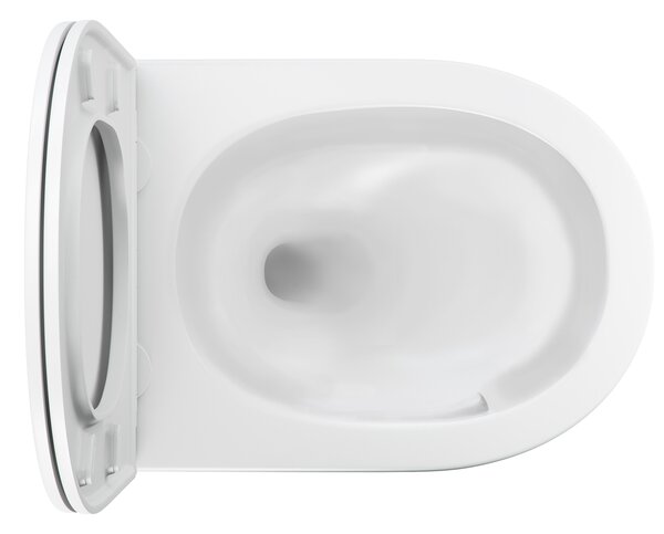Omnires Ottawa wc mísa se sedátkem s pomalým sklápěním závěsná bez splachovacího kruhu s vírovým splachováním bílá mat OTTAWACSPMWBM