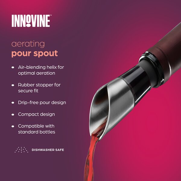 Innovine Provzdušňovací nálevka na víno Innovine, grafitová