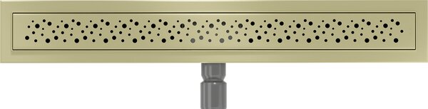 Mexen Flat, lineární podlahový žlab 50 cm, M12, zlatá matná, 1A21050-15