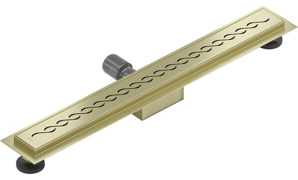 Mexen Flat, lineární podlahový žlab 50 cm, M18, zlatá matná, 1A23050-15