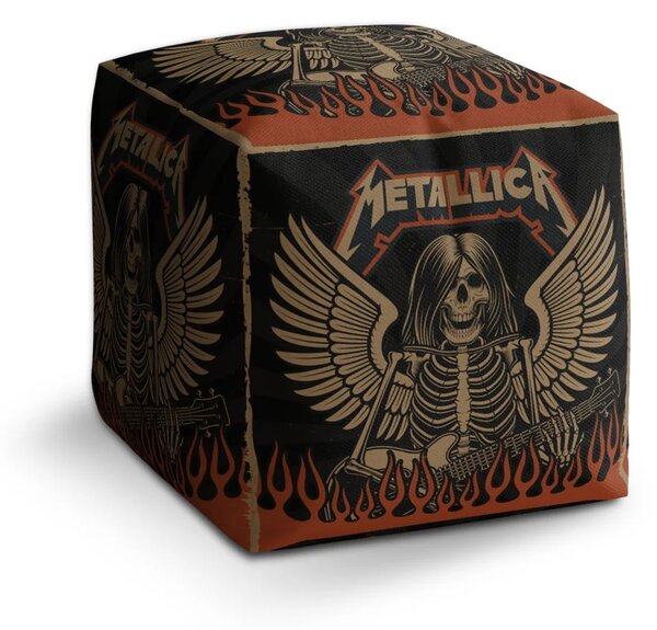 Sablio Taburet Cube METALLICA Padlý anděl - 40x40x40 cm
