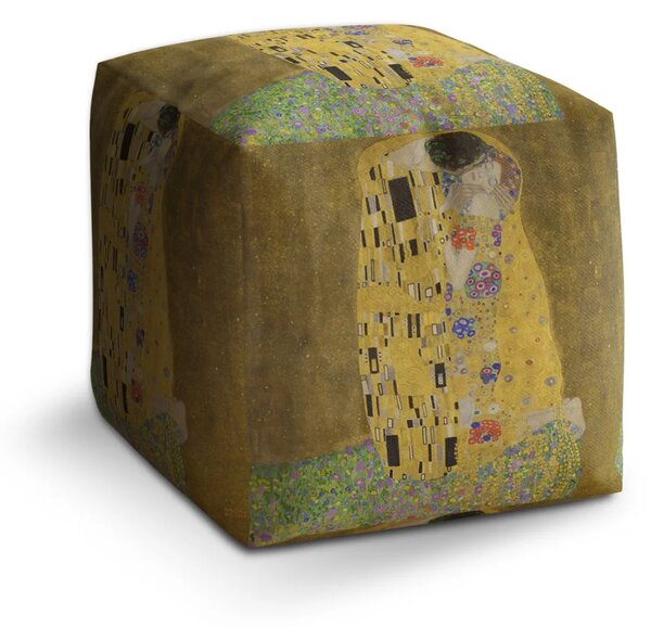 Sablio Taburet Cube Polibek - Gustav Klimt - 40x40x40 cm