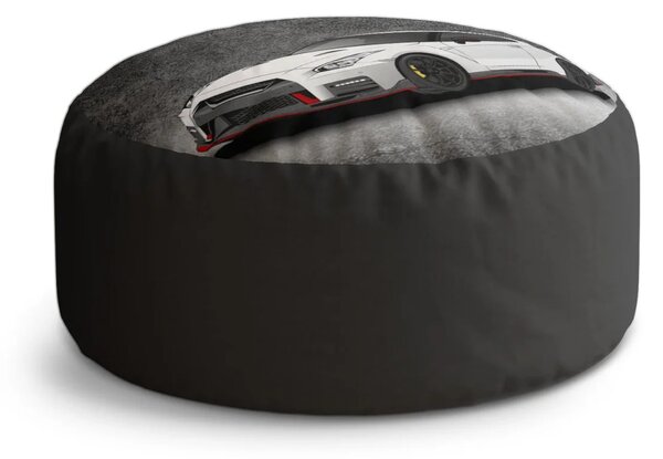 Sablio Taburet Circle Nissan GTR 35 Šedý: 38x48 cm